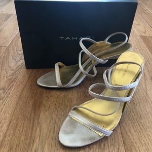Tahari Blush Strappy Heels 8.5
